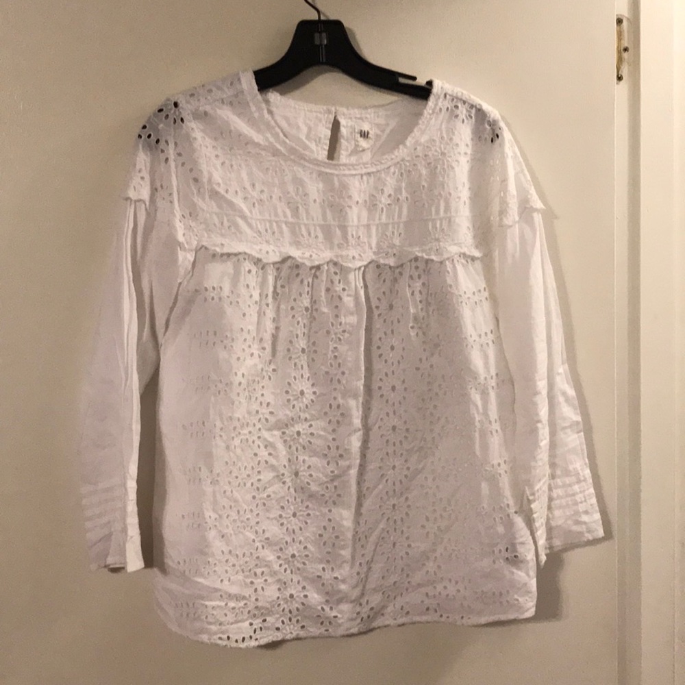 Gap white cotton blouse